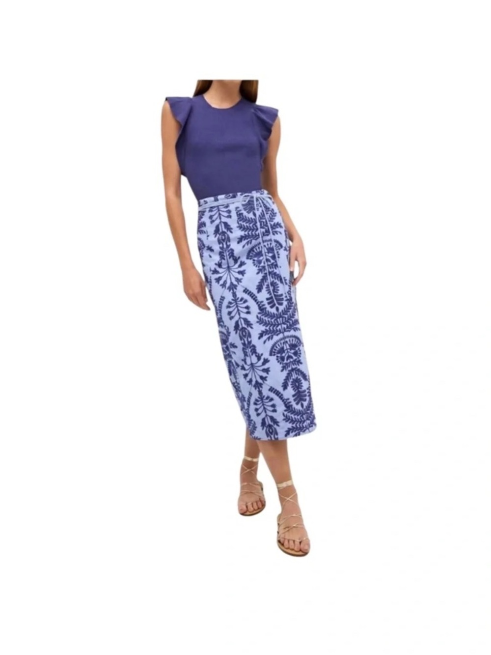 Marie Oliver Midi Wrap Skirt
